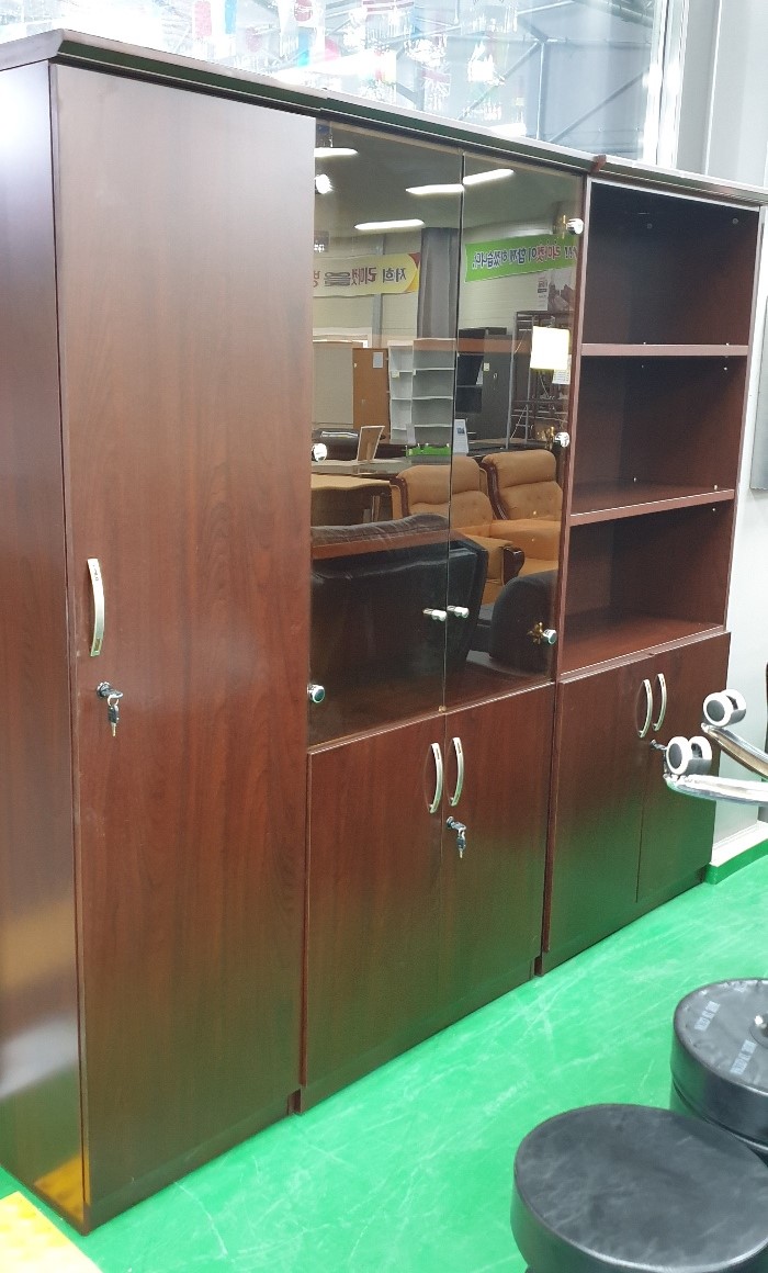 중역책장 세트/ 월넛 (21042306)(재고전화문의)