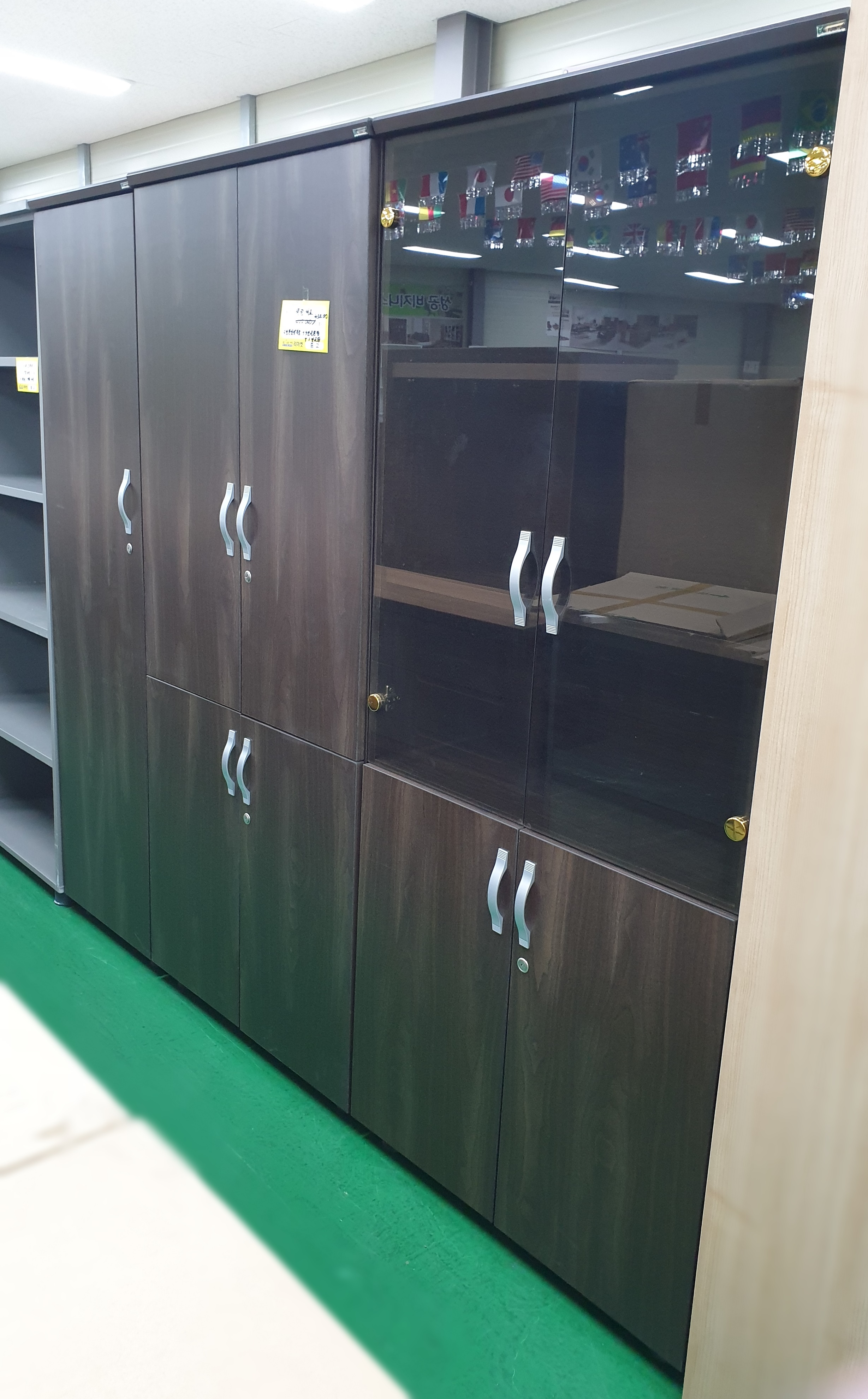 중역용 책장세트 /월넛 (21121711)(재고전화문의)